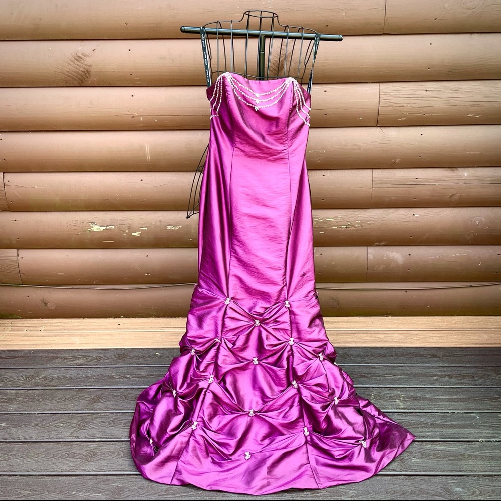 Alfred Angelo Purple Prom Gown with Train